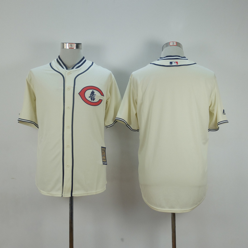 Men Chicago Cubs Blank Cream Throwback 1929 MLB Jerseys->chicago cubs->MLB Jersey